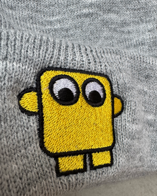 Bestickte Beanie Gelb